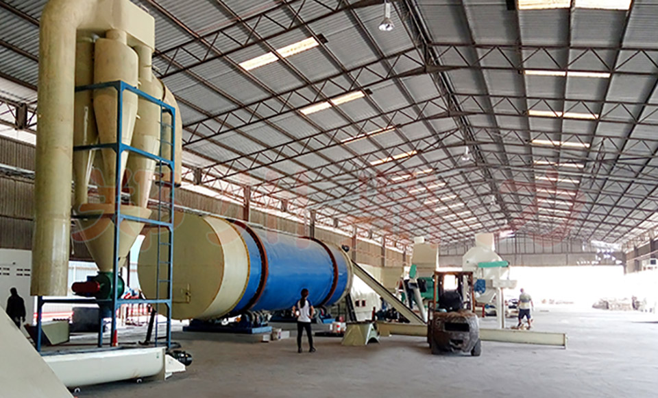 马来西亚木屑烘干制粒生产线案例现场